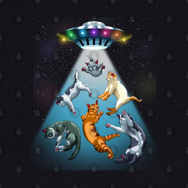 UFO Kitten Cats Funny Outerspace Pun For Cat Lovers by Blink_Imprints10